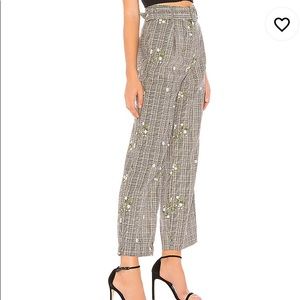 Plaid belted majorelle pants